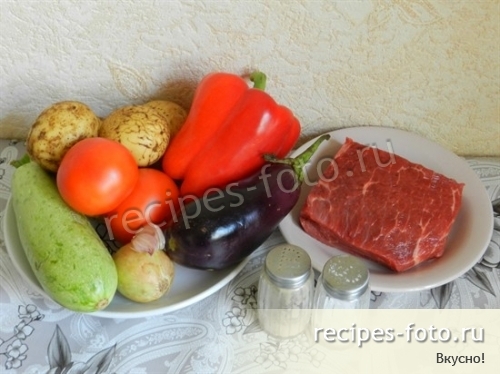 Овощное рагу с мясом и картошкой в мультиварке