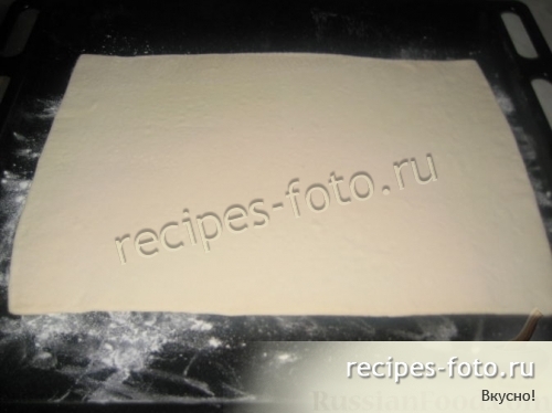 Торт "Наполеон" из готового слоеного теста со сгущенкой