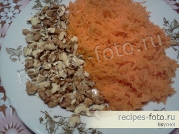 Салат из моркови с яблоками и орехами без майонеза