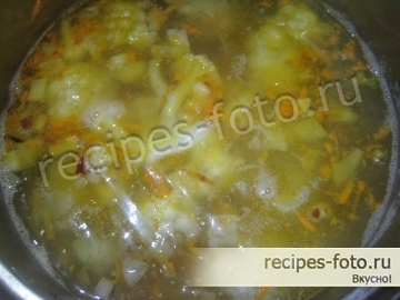 Суп из цветной капусты быстрого приготовления