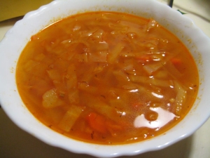 Диетический овощной суп из капусты 