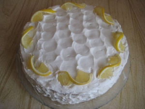 Лимонный торт со сметанным кремом 