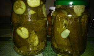 Вкусные консервированные огурцы с уксусом без стерилизации (рецепт на 1 литровую банку) 