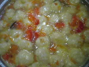 Вкусный овощной суп с сырными шариками 