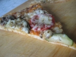 Пицца с кабачками и грибами на кефире 